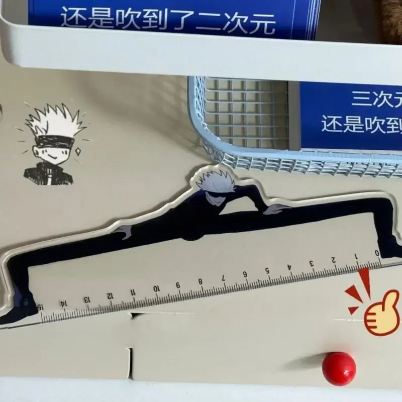 15 cm Satoru Gojo Gerade Lineal Figur Kreative Lustige Klare Jujutsu Kaisen Lineal Ausarbeitung Schreibwaren Versorgung Japanische Anime Geschenk – Detail 6