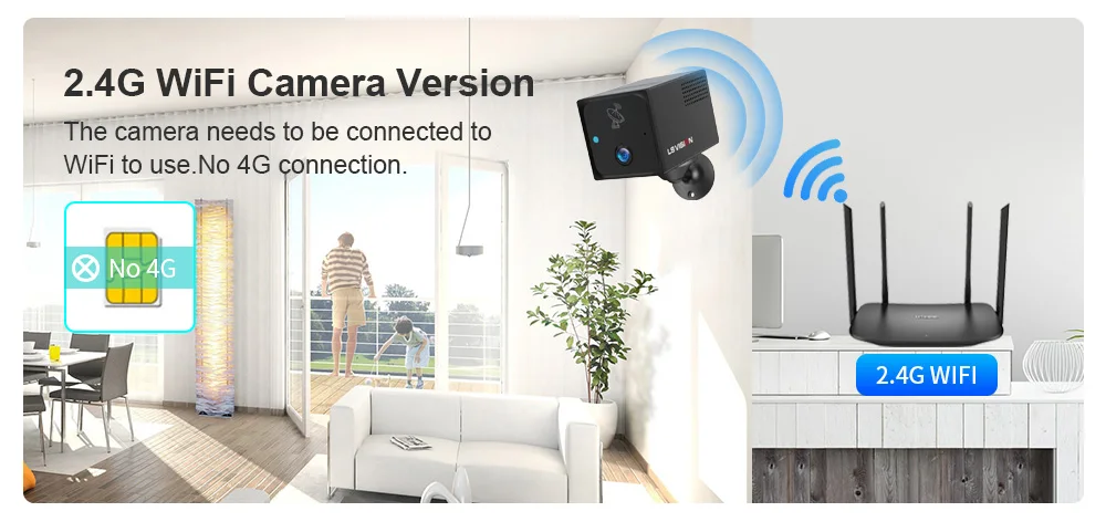 4MP 4G/WiFi Mini Camera Indoor Surveillance Camera Radar Motion Detection Alert