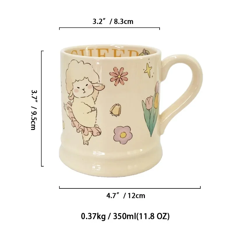 Ceramic Bear Graffiti Milk Cup - Cute Princess Cof...
