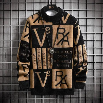 Maglione lavorato a maglia da uomo Pullover a righe Stampa maglione girocollo Autunno/Inverno Designer Qualità Abbigliamento casual da uomo Maglione 1