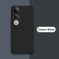 Luxury Candy Square Silicone Armor Cellphone Case with Camera Protection for Vivo V50e (Classic Black)