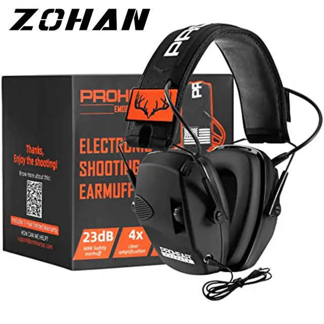 ZOHAN Ear Protection Electronic Hearing Protection Sparta Active Protector for Shooting NRR 23dB Noise Reduction 1