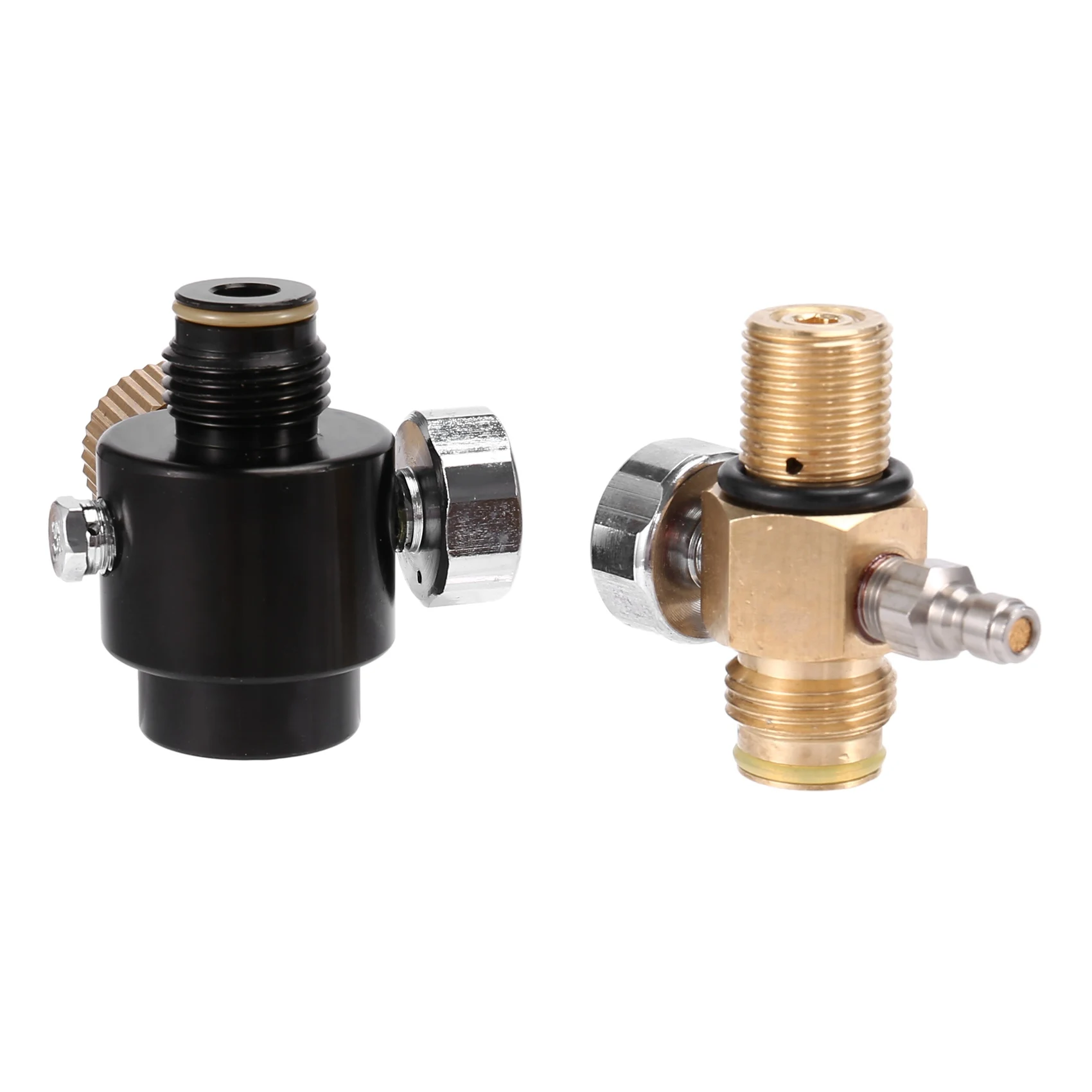 PCP Air Tank Cylinder Regulator Adjustable Pressure 0-2800Psi & HPA Tank Pin Valve 300Bar M18X1.5