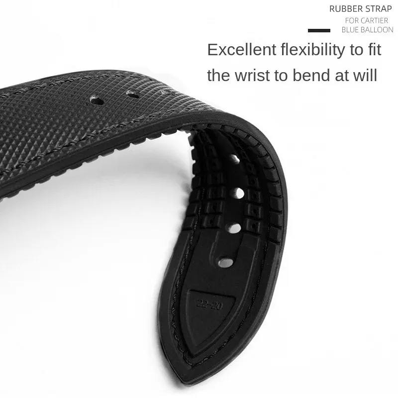 Nylon Face Rubber Sole Watch Band 20MM  Universal Men's Strap for Tissot/Mido/Omega/Seiko Durable Watch Replacement Accessory