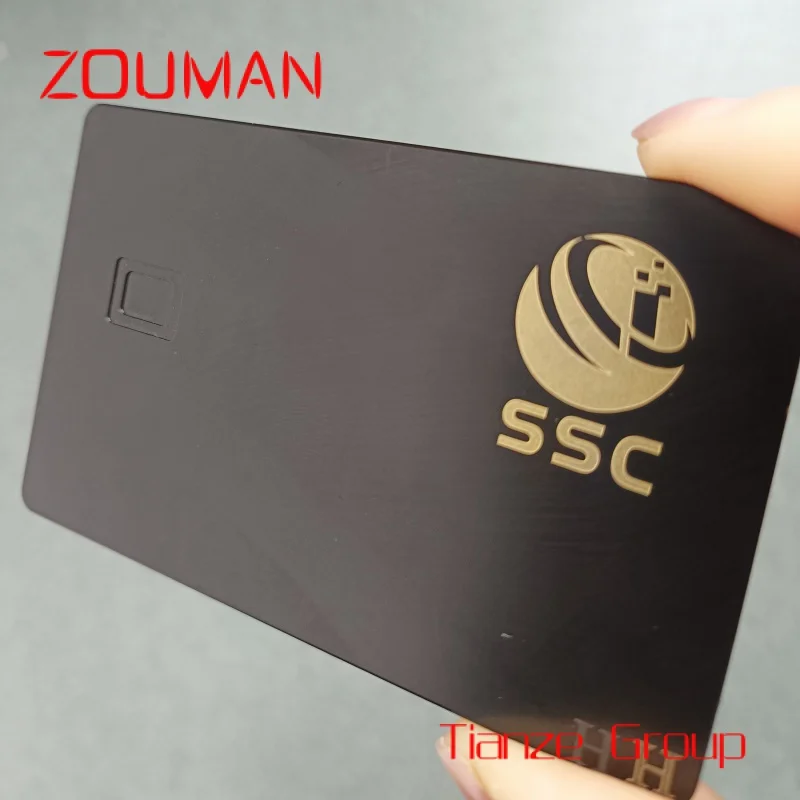 Custom , hol Hi Qlity u 304 Stainls Steel Credit Card  brass Bla Laser gold  Engraving Cut etal Busins card