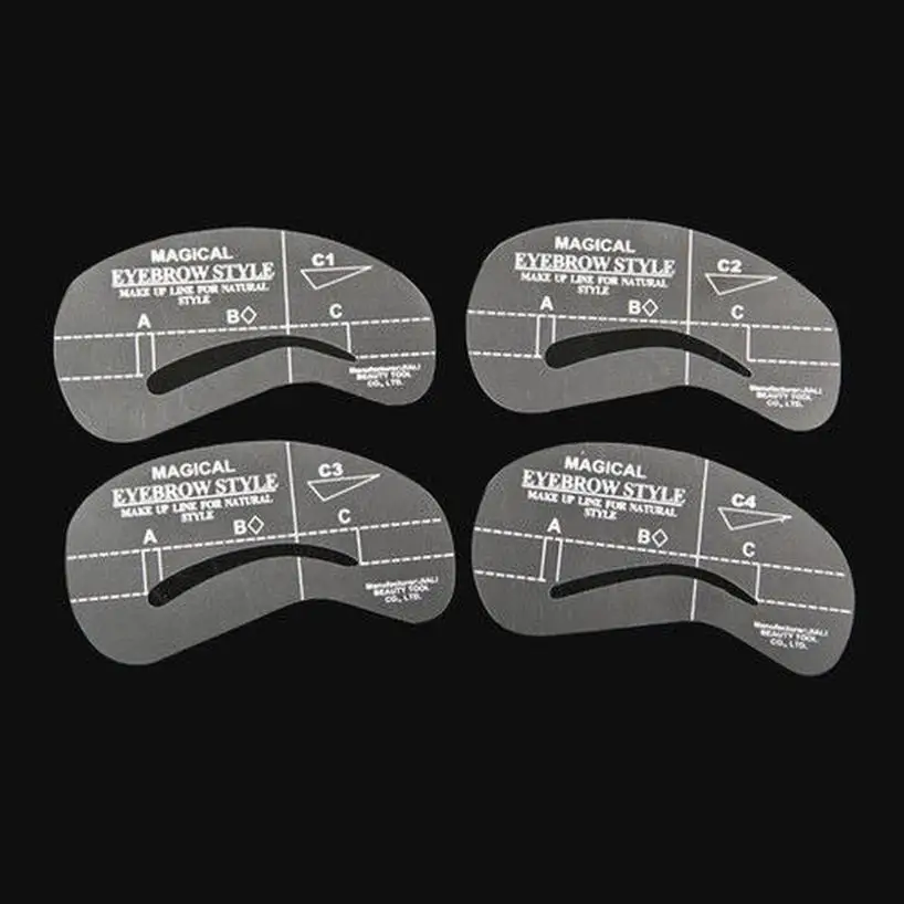 24 Models/sets Of Eyebrow Modification Template Kit Template Shaping Device DIY Tool Thrush Card Board Stroke Template