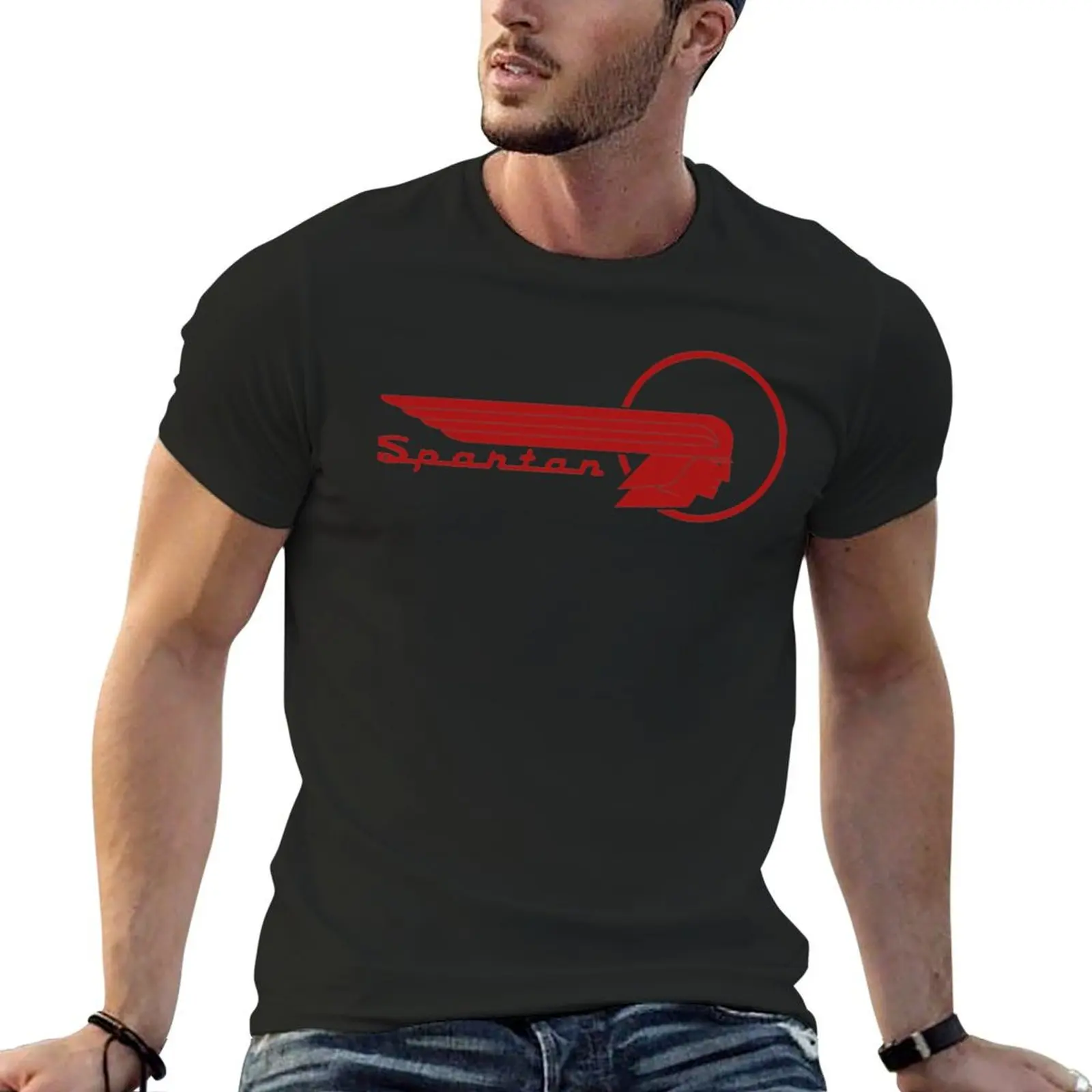 

Spartan Trailer Company, Caravan, Camp Trailer, Airstream, Logo, Vintage T-Shirt graphics man clothes tee shirts for men