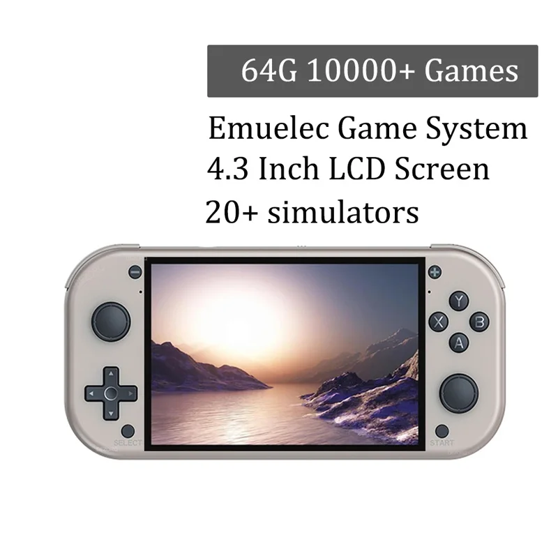 

M17 Game Console Portable Emulator Handheld Game Player Emuelec System 4.3 Inch LCD Screen Video Gaming Consola 64G 10000 Games