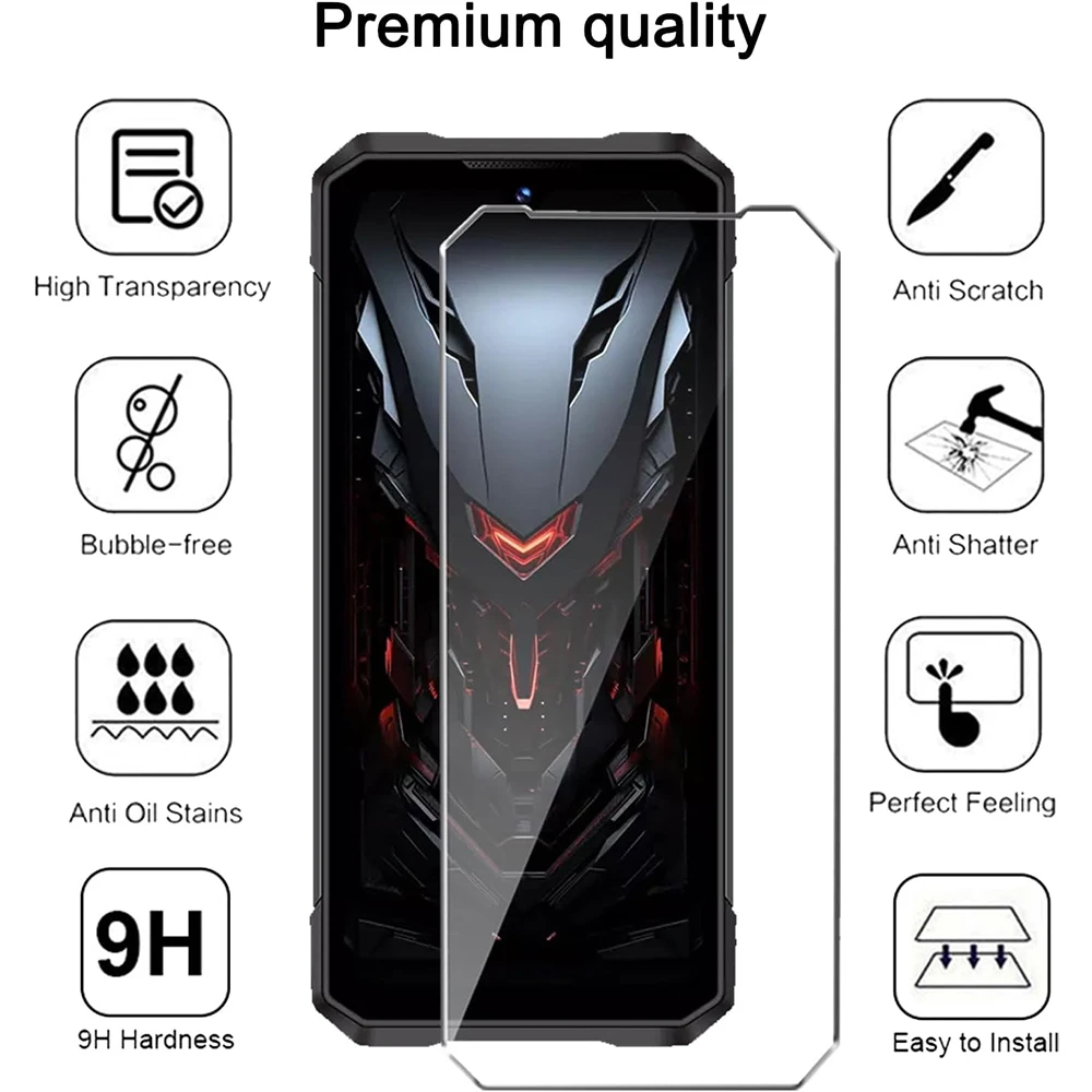 Premium Tempered Glass Full Cover Screen Protector with Camera Film