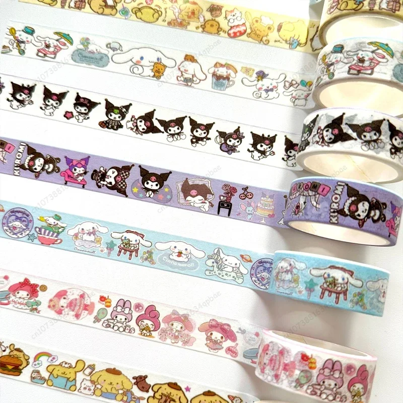 

Новинка Sanrio washi лента 10 рулонов наклейки для руководства Мультяшные милые декоративные наклейки kuromi для руководства