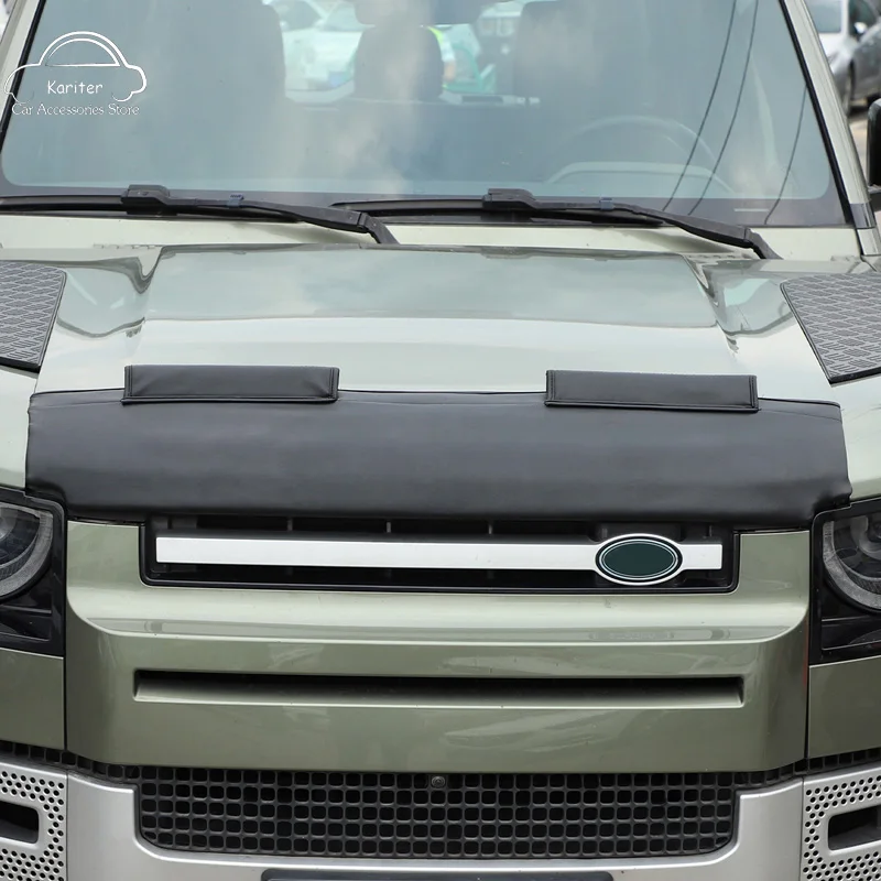 Copertura Del Cofano Dell'Auto Deflettore In Pietra Protezione Del Cofano Scudo Blocco Di Sabbia Accessori Esterni Per Land Rover Defender 110 130 202