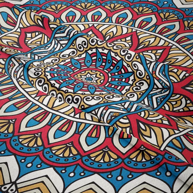 Green Mandala Wall Tapestry 6