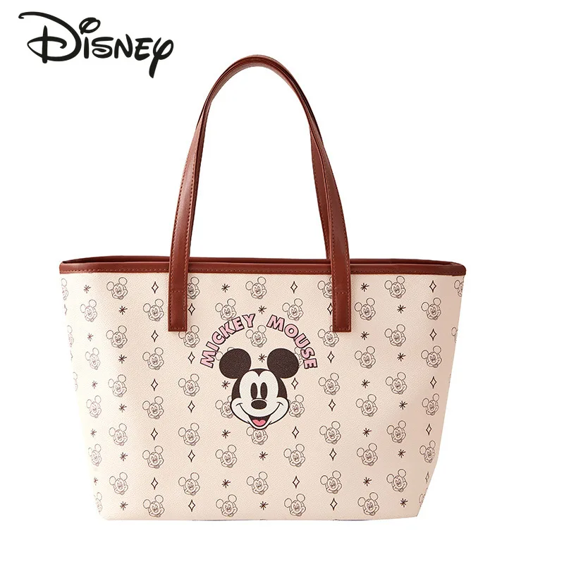 

Disney Mickey New Women's Handbag Fashionable and High Quality Women's Shoulder Bag Cartoon Large Capacity Girl Shopping Bag