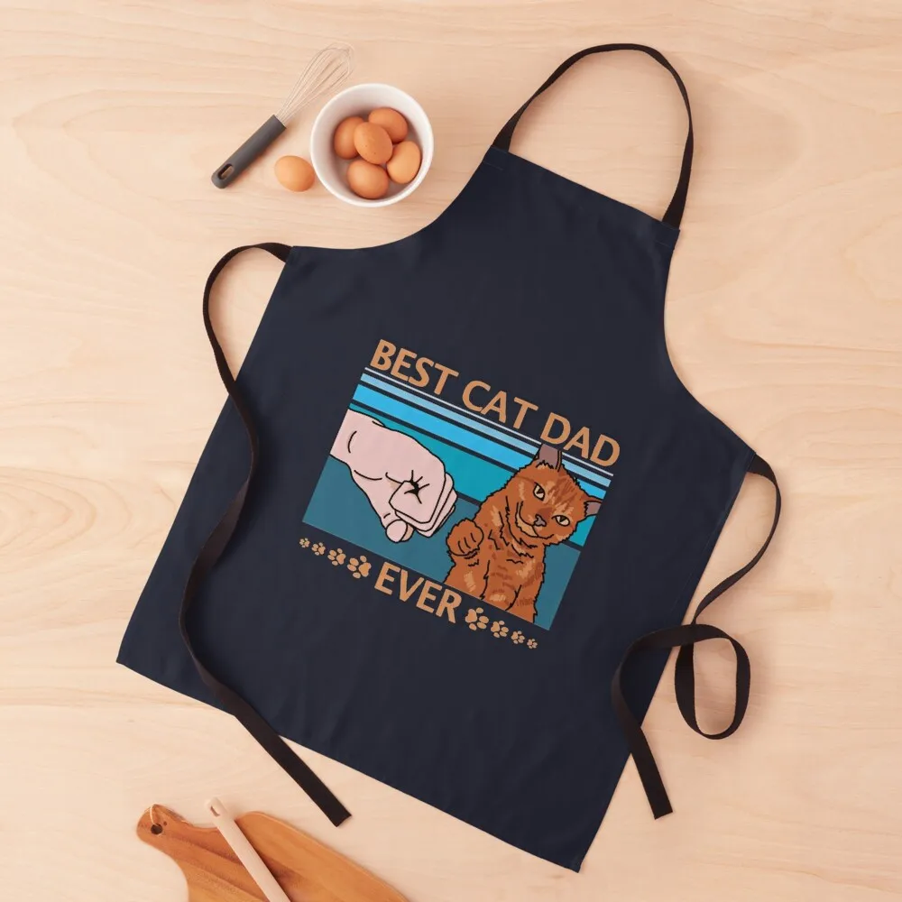 

Best Cat Dad Ever Fist Bump Apron Cute Kitchen Professional Barber Apron Hairdresser Apron House Things For Home And Kitchen