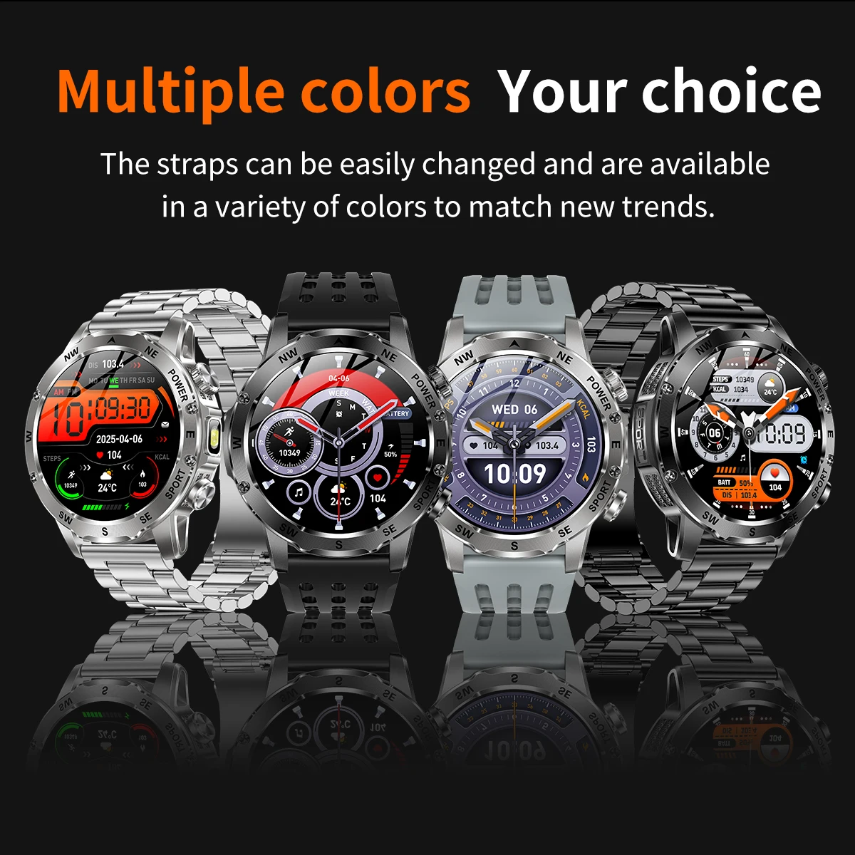 Smartwatch outdoor para hombre con brújula y linterna led_voghion.com