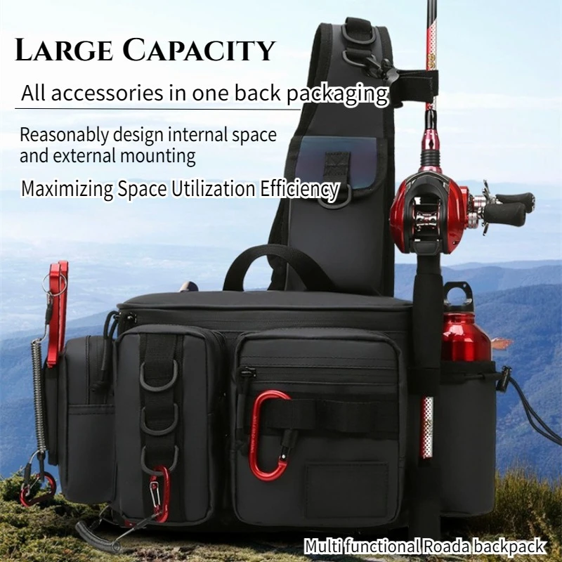 High End Waterproof Luya Waist Bag Multifunctional Outdoor Single Shoulder Crossbody Bag, Suitable for Sports Travel and Fishing