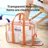PVC Toiletry Bag Women Swimming Storage Bag Clear Makeup Bag Travel Toiletries Organizer Storage Bath Toiletry Wash Zipper Bag 4