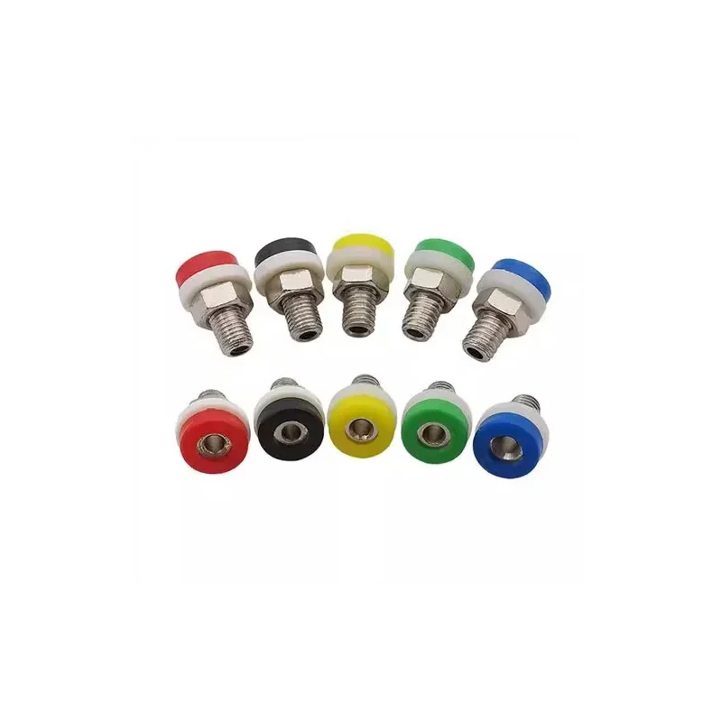40/200pcs 2mm Banana Socket Binding Post Nut Banana Plug Jack Test Hole DIY Parts Electrical Terminal Connector