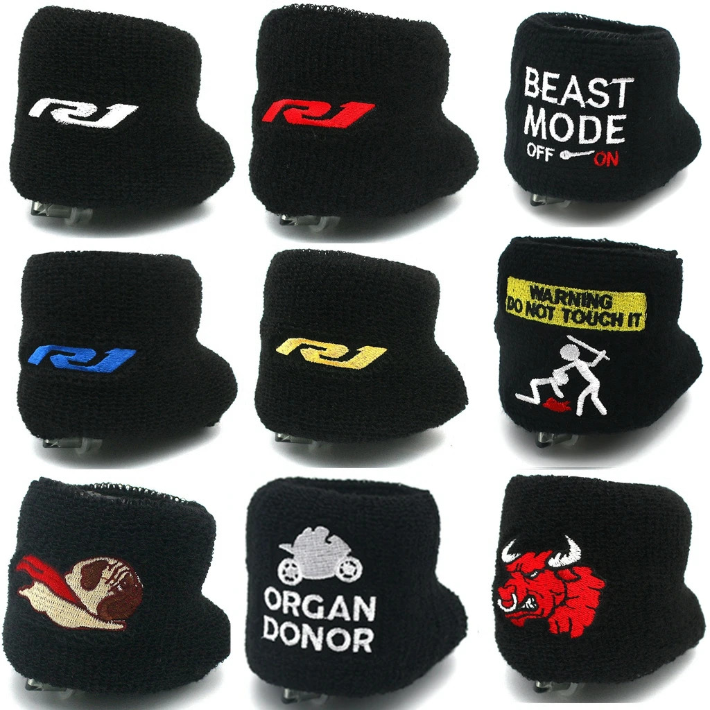 Motorcycle Front Fluid Oil Brake Reservoir Sock Cover For Yamaha YZF-R1 R1M 2015- YZF R1 YZF1000 2916