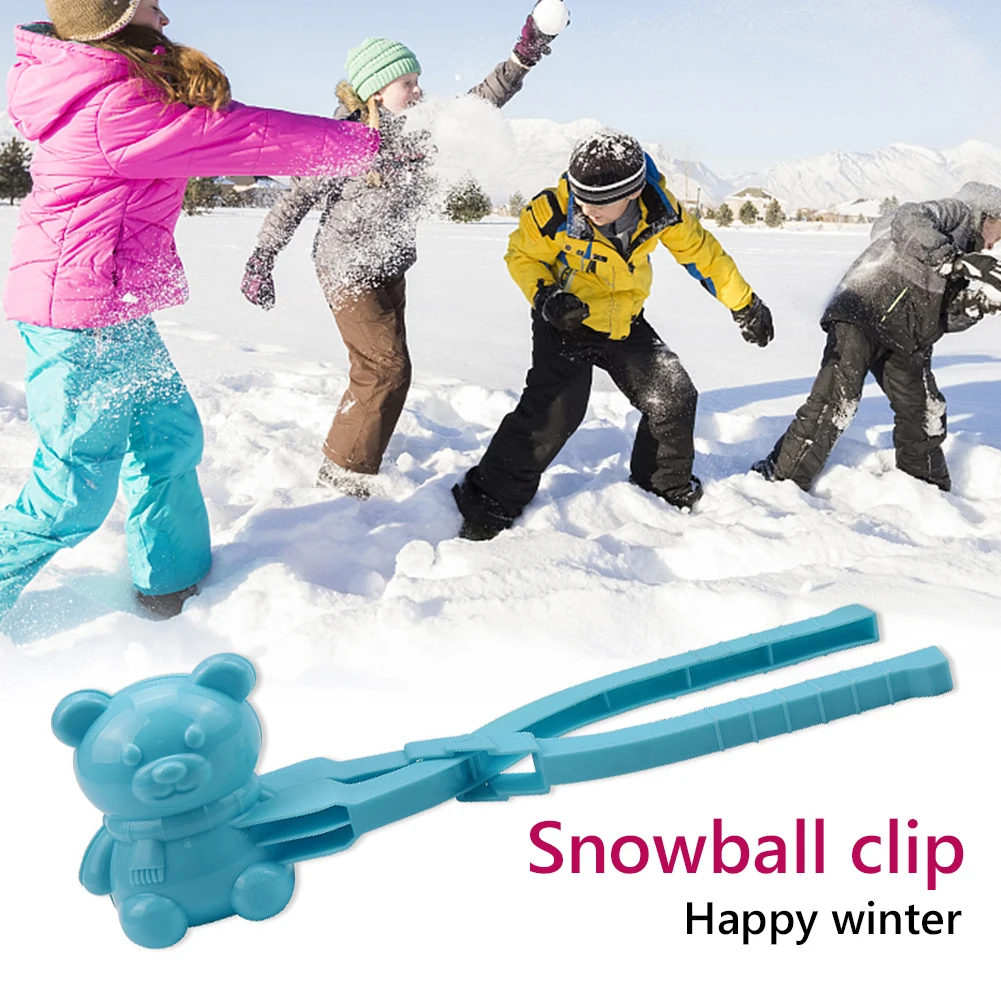 Plastic Bear Shaped Snowball Maker for Kids Winter Outdoor Play