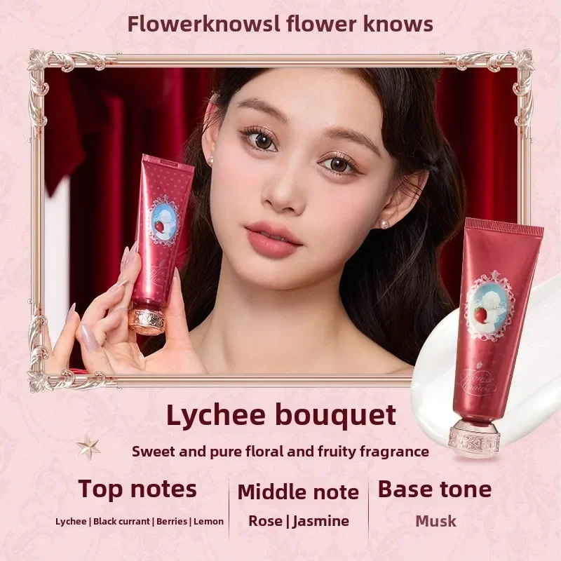 Flower Knows Strawberry Cupid Scented Hand Cream Moisturising Nourishing Skin Care Lotions For Women Whitening Cream 50ml