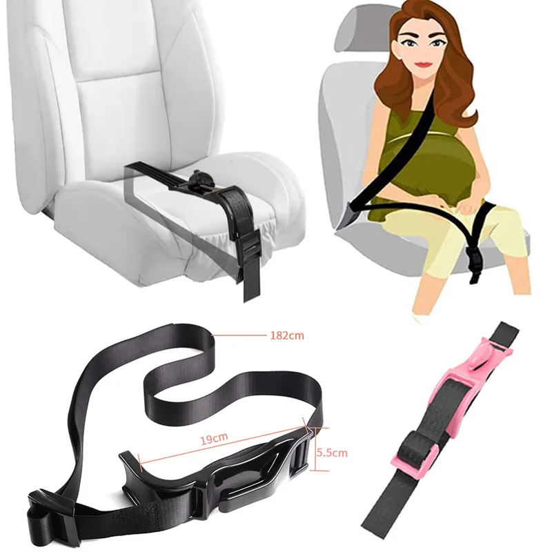 Car Seat Support Belt Car Seat Safety Belly Support Belt Pregnant Woman Maternity Moms Belly Unborn Baby Protector Adjuster Extender Accessories