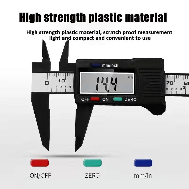 Professional Digital Vernier Caliper 0-150mm 6-inch LCD Electronic Carbon Fiber Altimeter Micrometer Measuring Universal Tool 6