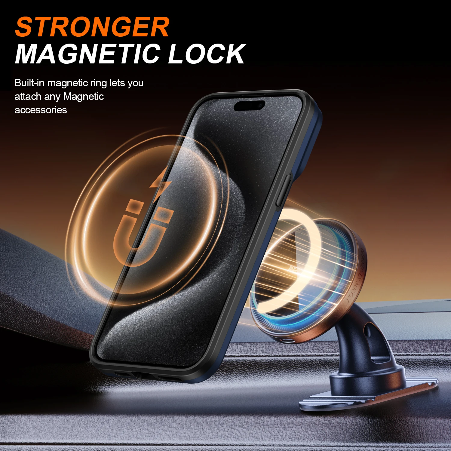 360° Rotating Shockproof Magnetic Stand Phone Case with Slide Camera Protection Cover