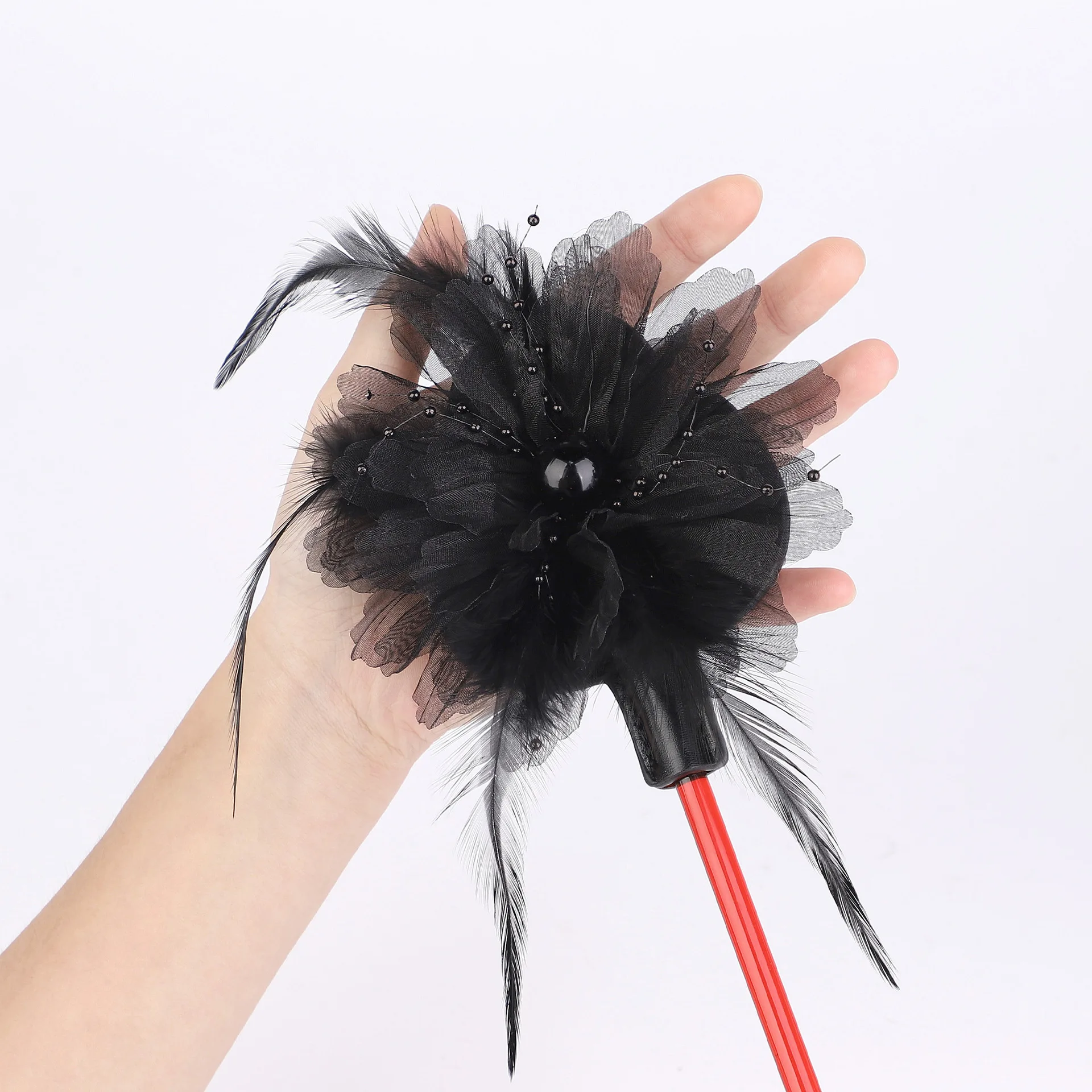 49.5CM Feather Whip,PU Leather Spanking Paddle Horse Whip fo Horse Equestrian Riding bat,Cosplay Performance Props