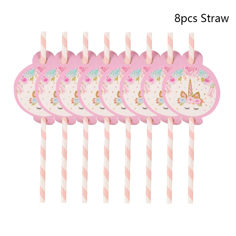 קישוטי יום ההולדת של יוניקורן עבור ילדה, צלחת, מפית, כוס, תוספת לעוגה, ציוד למסיבת יוניקורן לימי ההולדת של ילדים, קישוטי מסיבת יום ההולדת לתינוקות