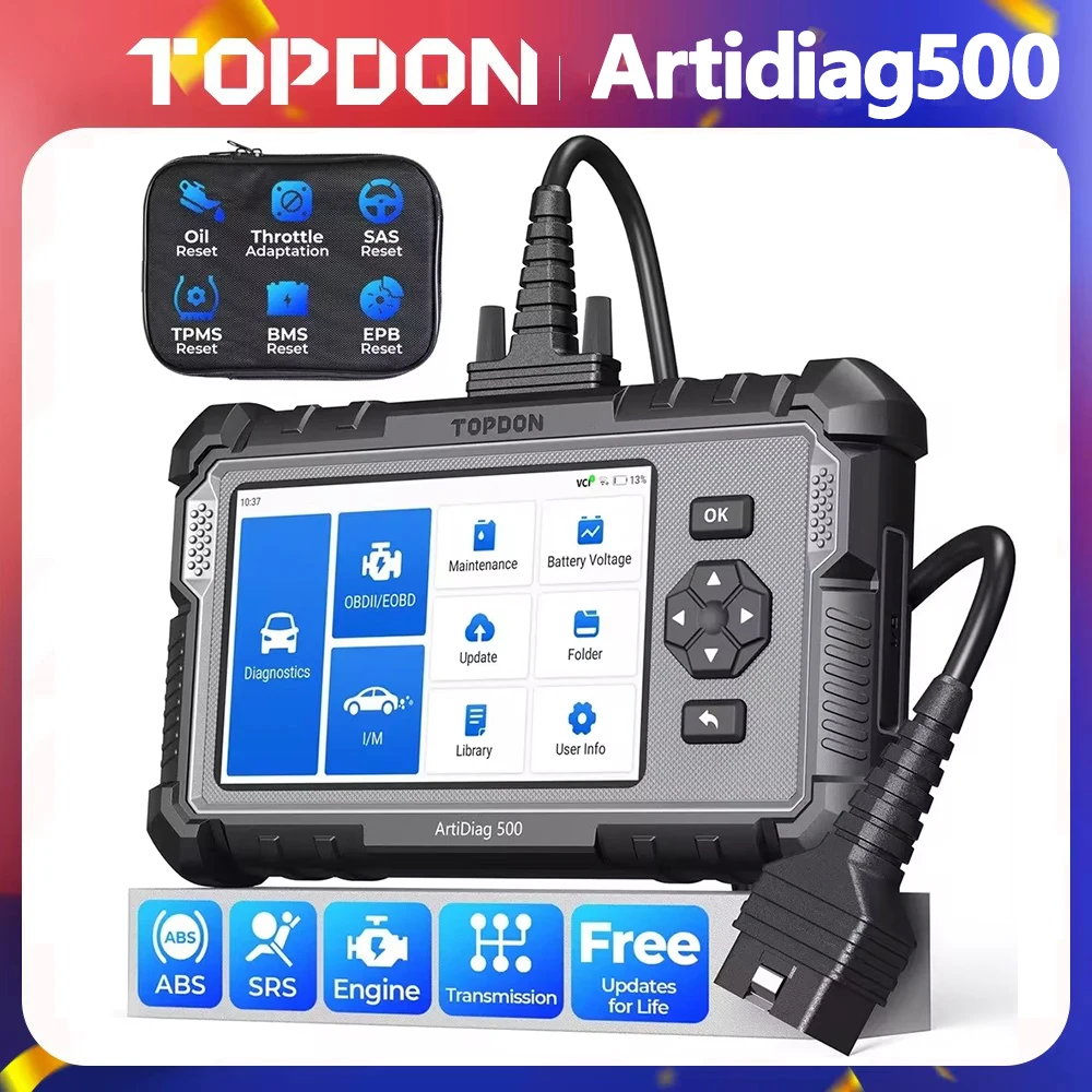 TOPDON ArtiDiag500 診断ツール 4つのシステム対応 6つのリセット機能