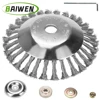 6/8 Inch Grass Trimmer Head Derusting Weeding Wheel with Fixing Kit Rusting Dust Removal Plate Garden Power Tool for Lawn Mover 1
