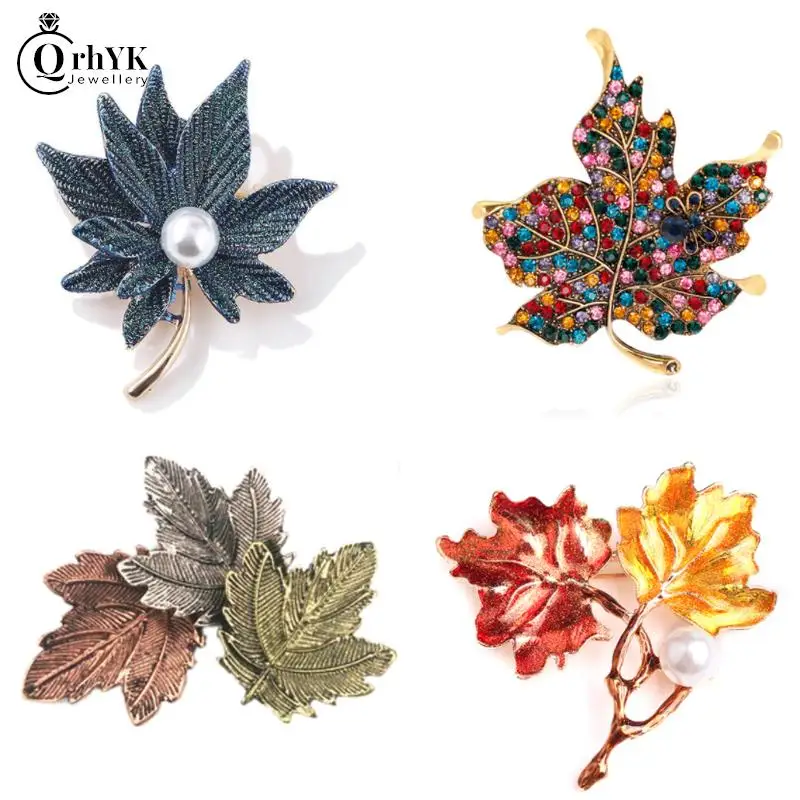 

Multi-layer Maple Leaf Pin Women Dress Shirt Collar Accessories Christmas Gifts Korean Fashion Enamel Brooch Exquisite