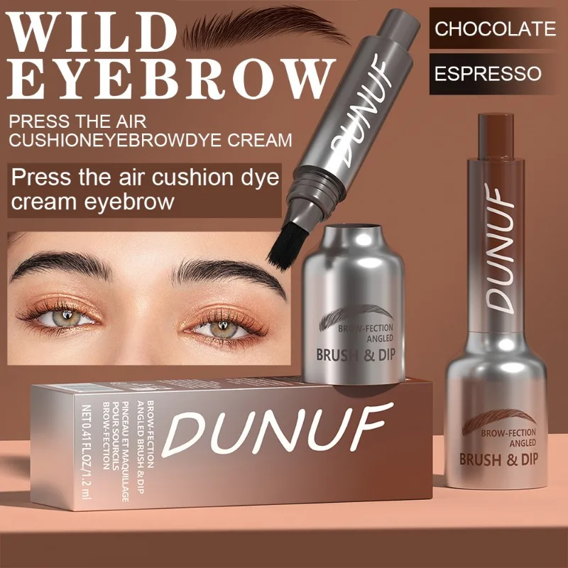 Square Brush Wild Eyebrow Painting Anti Smudging Eyebrow Tint Pencil 3D Dye Dip Eyebrow Enhancers Press Type Eyebrows Dye Pen 5