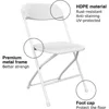 10 Pack Folding Chairs, Portable Party Plastic Chairs, Stackable Commercial Seats with Steel Frame, 350lbs Capacity 3
