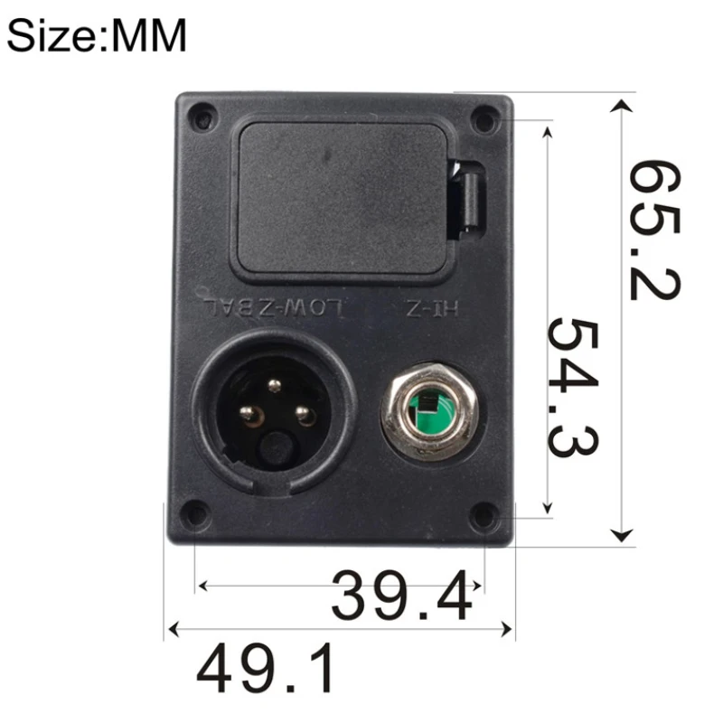 Acoustic Guitar EQ 9V Battery Box Case Holder w/4 pins for Folk Pickup Fit for LC-5 guitar accessories
