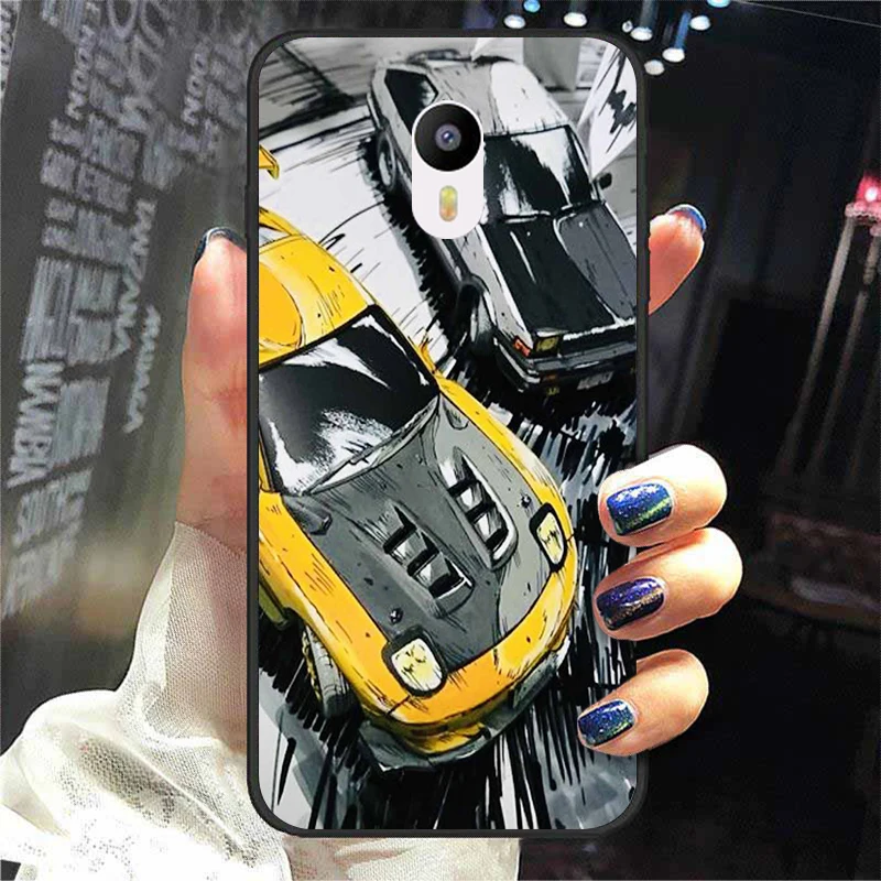 For Meizu M3 Cover Soft Silicone Bumper For MEIZU M 3 Meilan 3 Phone Back Case Covers Coque Fashion Cartoon JDM Sports Car Funda 