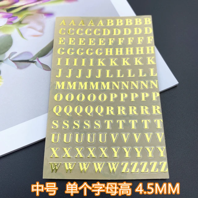 2 Sheets Metal Alphabet Stickers Uppercase Letter Lower Case Letters  Stickers Self Adhesive 26 Letters Stickers Drop Shipping - AliExpress