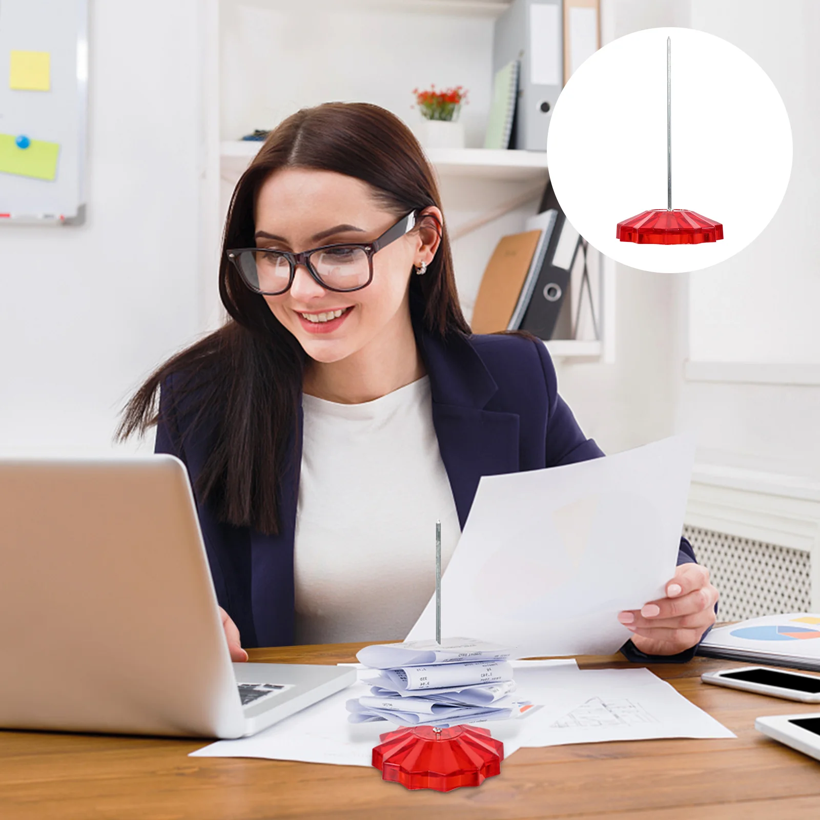 

Офисные аксессуары Cabilock, 2 шт., вилка для купюр, чеки, яркий держатель для бумаги с шипами, держатель для записей, меню с шипами