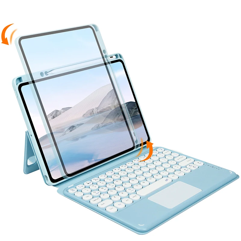 Estojo Dobrável com Teclado para Ipad Tampa Magnética 10.9 Polegadas ar 10.2 Pro 10.5 11 ar 2023 - Imagem 3