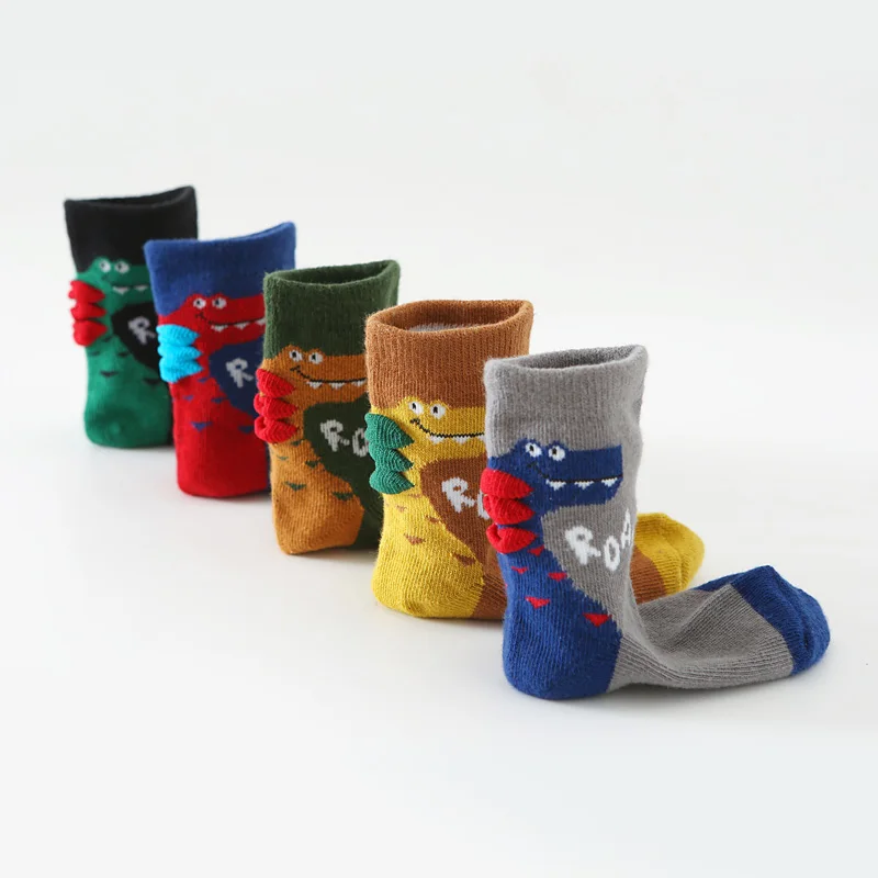 Cute Dinosaur Pattern Cotton Comfortable Boys Socks