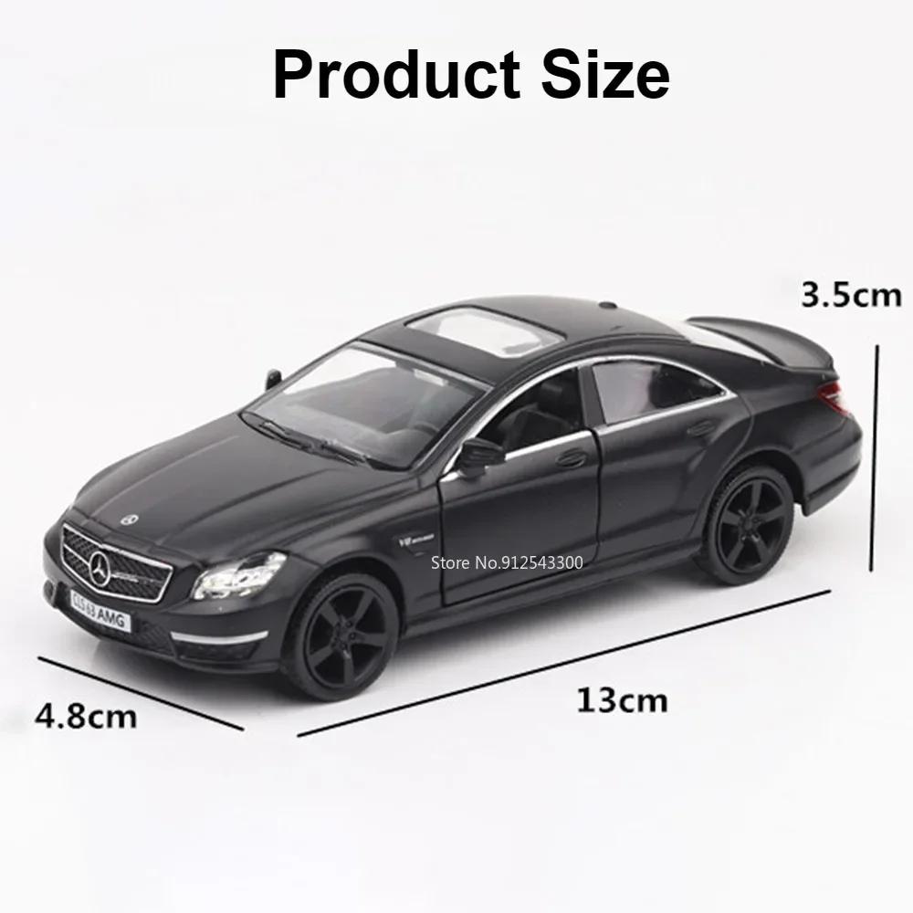 1/36 Scale Mercedes Benz CLS 63 AMG Car Model Toy Alloy Body Rubber Tire Simulation Pull Back Coupe Models Ornament Gift for Kid 6