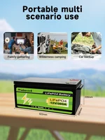 Aninerel STOCK ue LiFePO4 batterie 12.8V 304Ah 3.84Kwh 6000 + Cycles Bluetooth 12V 300Ah maison solaire RV voiturette de Golf batterie au Lithium 2