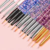 3pcs Nail UV Gel Brush Painting Pen Manicure Set DIY Ultra-Thin Line Drawing Pen Acrylic French Stripe Manicure Liner Brush Tool 2