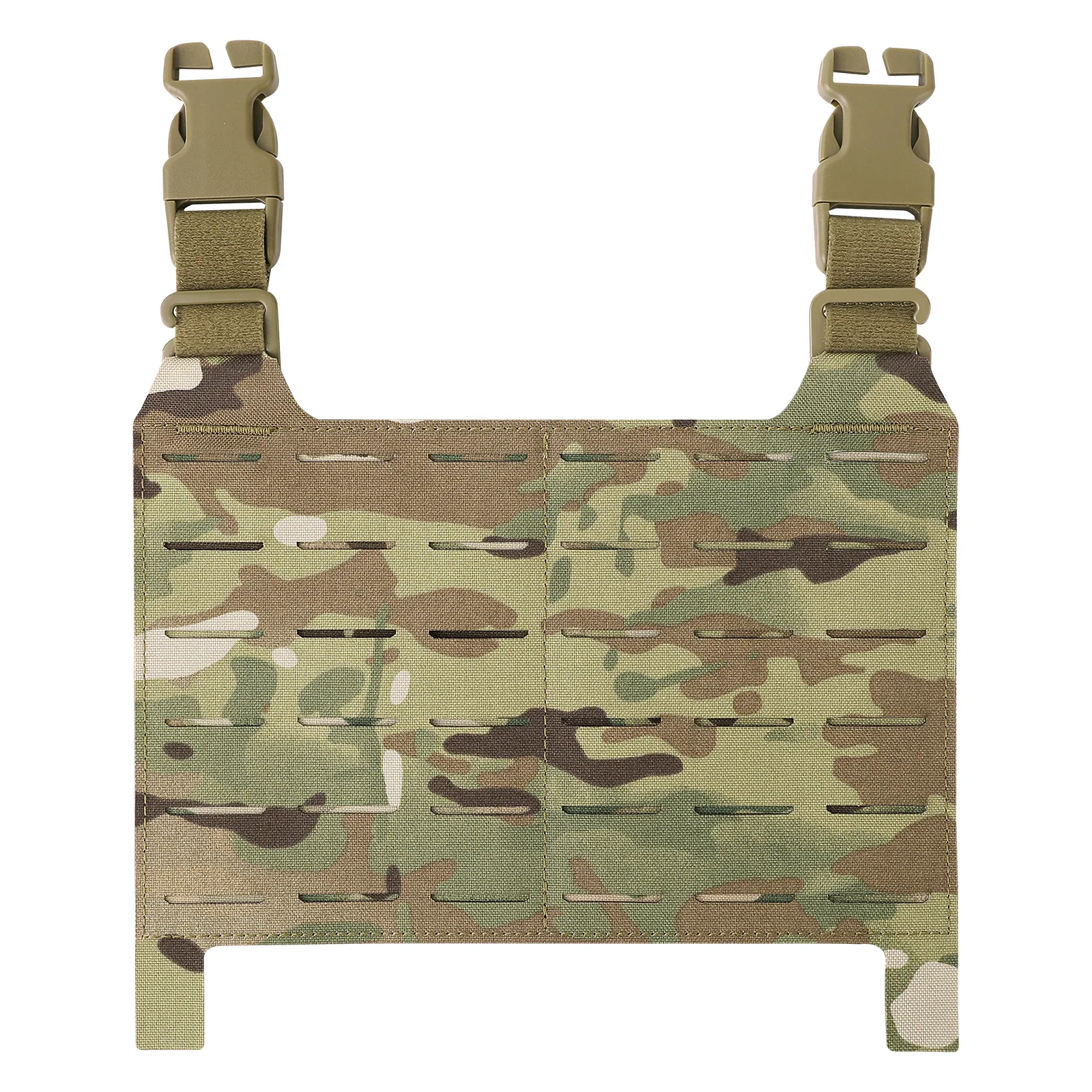 KRYDEX Taktische Lasergeschnittene MOLLE-Frontplatte, abnehmbare Klappe, G-Haken-Schnalle für Plattenträgerweste, Chest Rig Zubehör – Detail 3