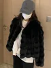 White Fur Coat for Women 2023 Autumn and Winter New Style Short Imitation Fur Plush Collarless Top Short Top Warm and Trend 3