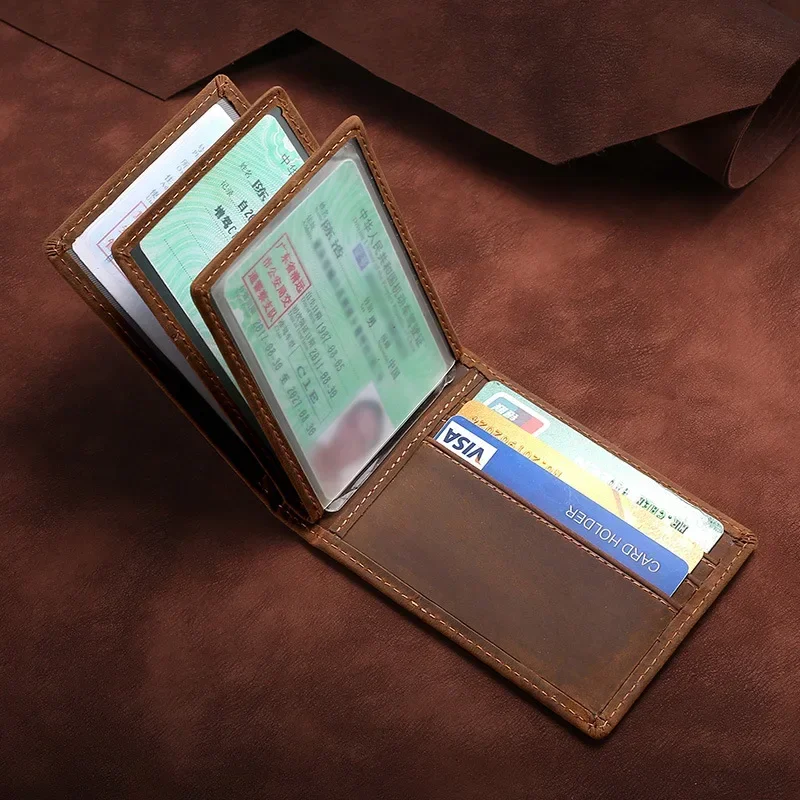 Real Leather Drivers License Holder 8.2*10.5cm Car Document Wallet for Men Card Holder for Driving License leather wallet wallet card holder card holder credit card wallet card wallet wallet card bag document card wallet
