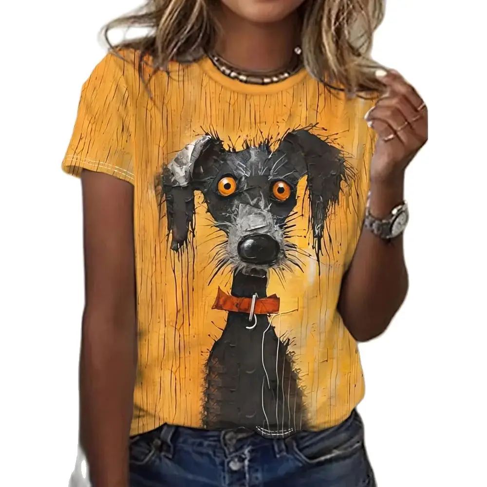 

Women's T-Shirts Cartoon Characters 3d Print Rose T-Shirt Harajuku Casual Short Sleeve Top Tee O Neck Oversized Female Clothing