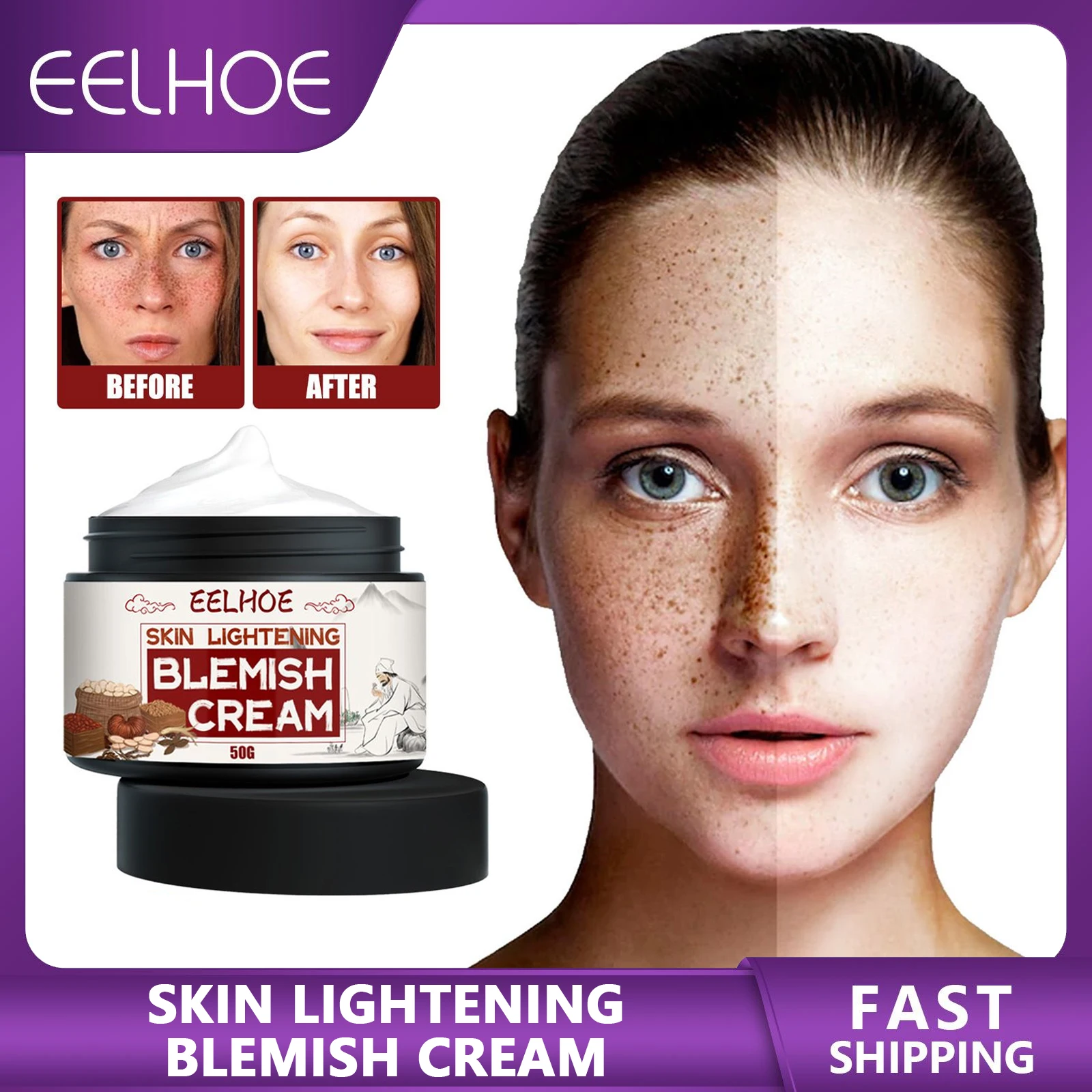 Crema para aclarar la piel, crema