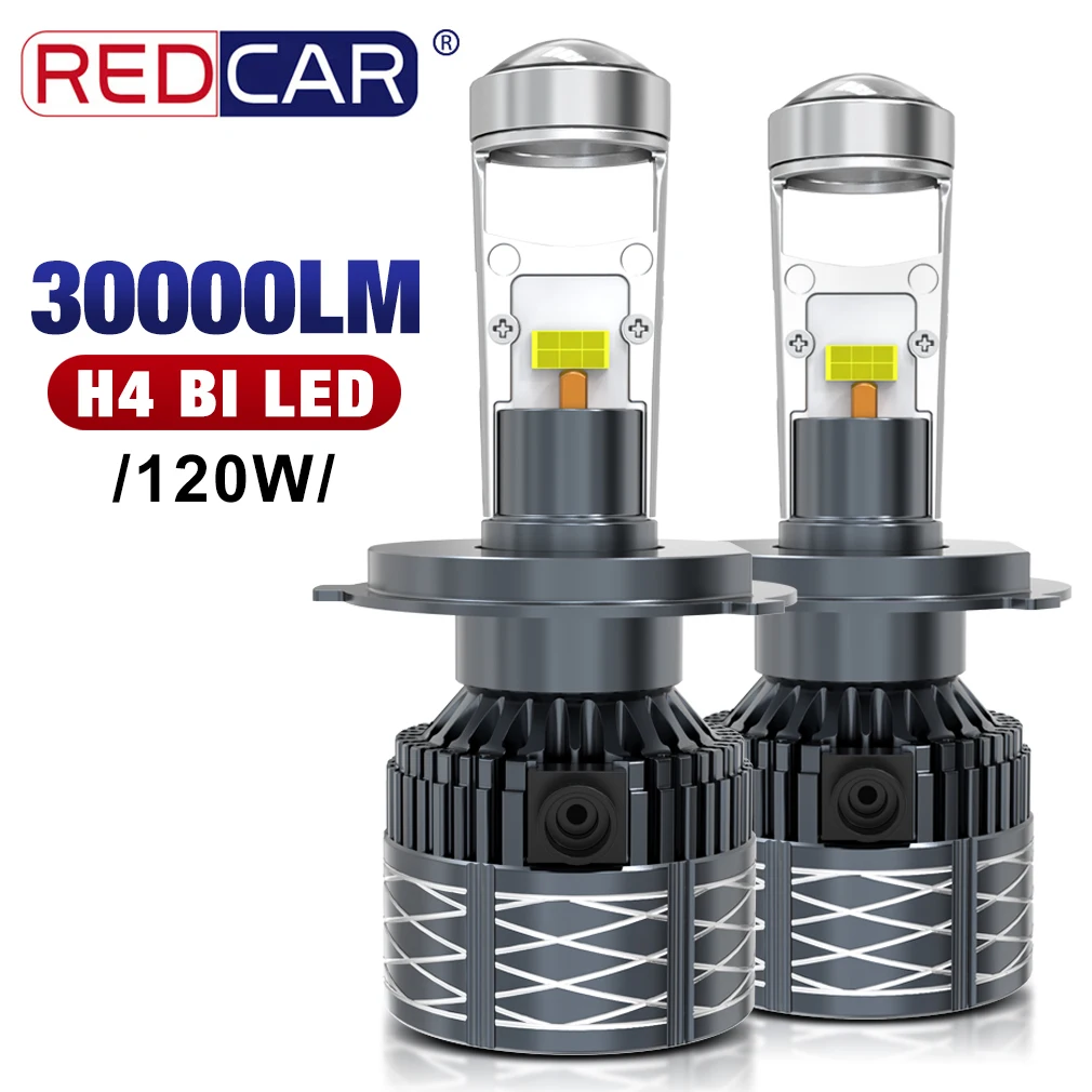 2pcs H4 LED Projector Lens LHD RHD H7 H11 H8 H9 9005 HB3 9006 HB4 120W 30000LM Mini H4 LED Lenses Car Headlight Bulbs CSP Chip